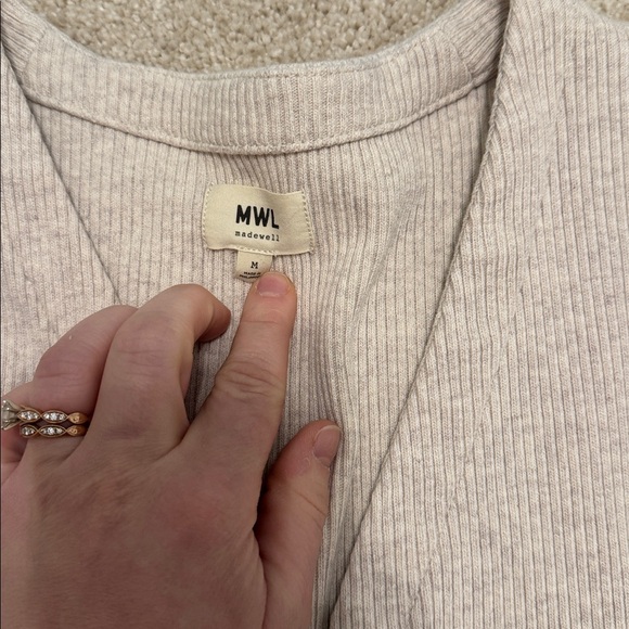 Madewell Ribbed Front Button Vest - Picture 2 of 4
